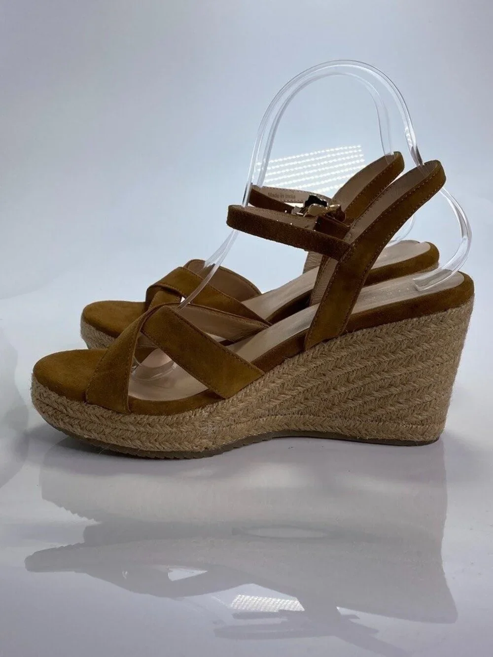 Ted Baker Women's Brown Suede Strap Taymii Espadrille Wedge Sz 9